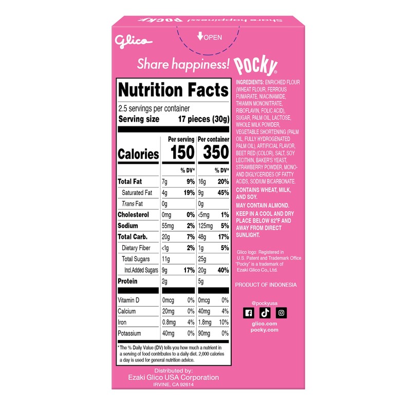 Pocky Strawberry Biscuit Sticks – Sweet Strawberry-Covered Crunchy Snack, Mess-Free