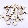 60 Pcs Square Wood Stud Earring Blanks 1/2" Laser Cut