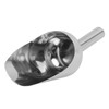 2pcs Stainless Steel Ice Scoop Professional Large Capacity Polished Semicircular