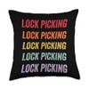 Lock Picking Throw Pillow
