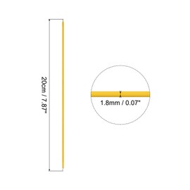 sourcing map 50PCS 20AWG Breadboard Jumper Cable Wires Tinned 1 Pin 20CM Electrical Jumper Wire Soldering Terminal Wire Flexible for DIY Projects, Demonstration Teaching Yellow