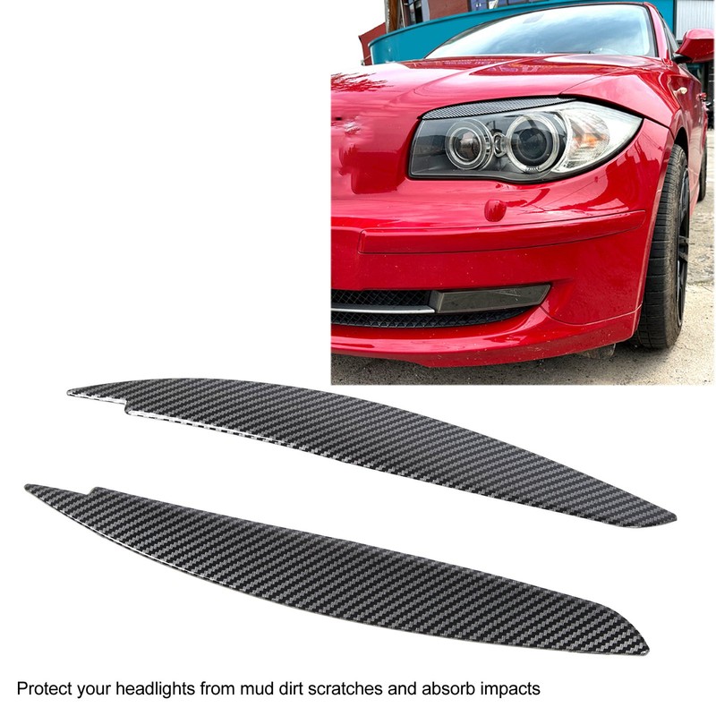 2 Pcs Headlight Eyebrow Front Left Right Light Eyelid Trim