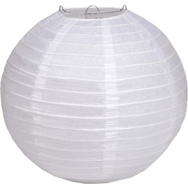 4"6"8"10"12"14"16"18 Round Paper Lanterns Lamp Wedding Birthday Party Decoration Pack Of 6 (White, 12"/30CM)