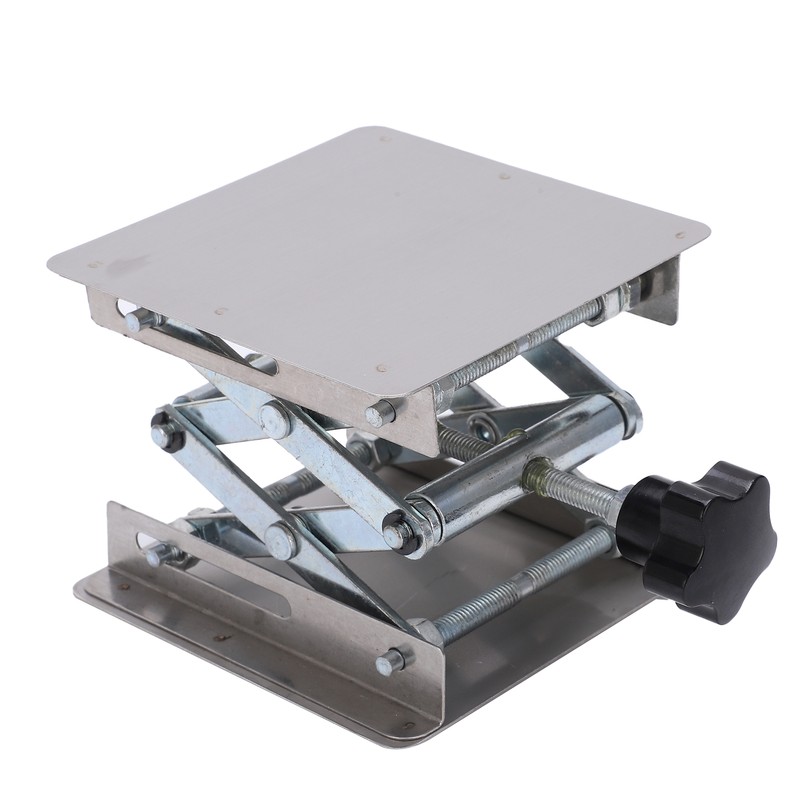 Small Stainless Steel Lifting Platform Manual Miniature Lift Stand Table