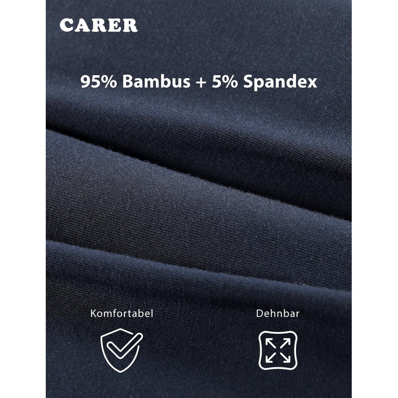 Carer Pack of 2 Bamboo Men's Incontinence Boxer Shorts Washable