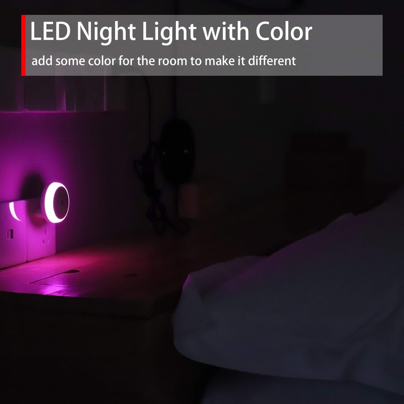 myCozyLite myCozyLite LED Steckdose Nachtlicht, D?mmerungssensor, Rosa Licht, Automatisches Nachtlicht,