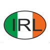 IRL Ireland Country Code Oval with Flag Bumper Sticker