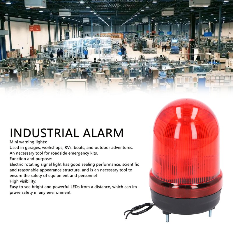 Industrial LED Rotating Strobe Mini Modes Adjustable Mute Emergency Light