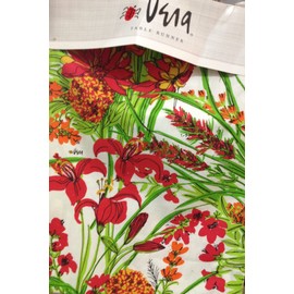 Vera Table Runner Red/Orange Lillies
