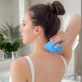 Gihioue Vibrating Massage Ball | Electric Muscle Massager - Suction Cup Yoga Accessories for Waist Back Post-Workout Trigger Point Release