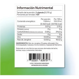 Suplemento Cápsula Primetech Nutrition Bienestar Zinc Zin C20 57g
