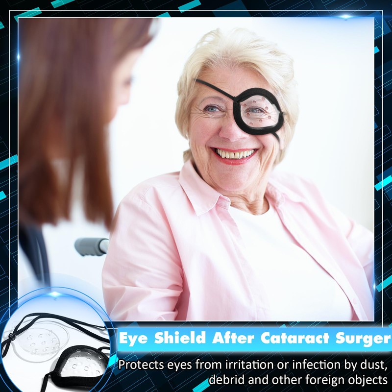 Geiserailie 2 Pack Eye Shield 9-Hole Eye Shield with Adjustable