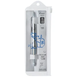 PILOT Frixion Ball Knock Zone FRIXION & JOHN SkaterJOHN Collaboration 0.5mm Silver Black Ink LFBKZEF25SJ-SB Erasable Ballpoint Pen