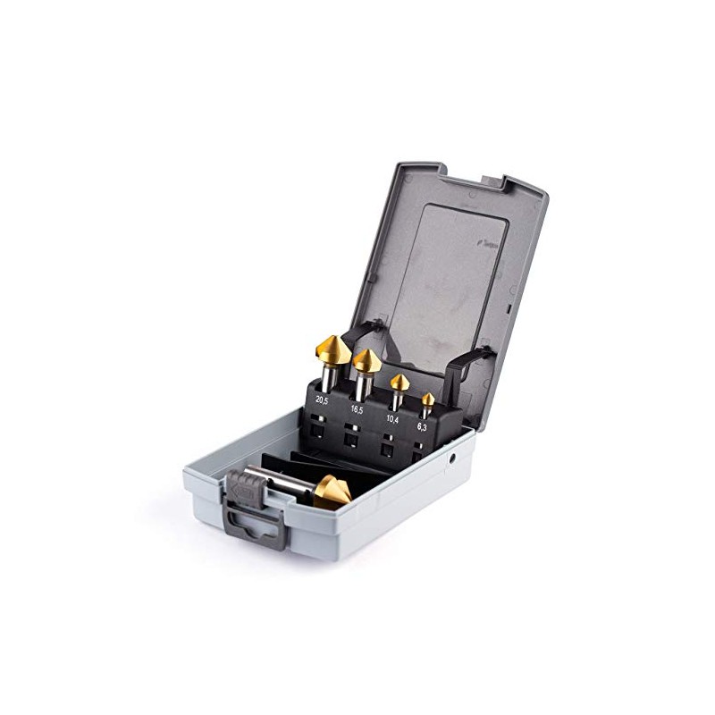 WSH-TOOLS Countersink Set 5-Piece Titanium Coated 6.3 mm - 25