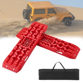 Twilight Garage Off-Road Traction Boards with Jack Lift Base, 2-Pack Recovery Traction Boards for Sand, Mud, Snow Tracks - Tire Traction Pads for 4X4 Jeep Truck RV SUV Emergency Tire Traction