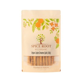 Organic Ceylon Cinnamon Quills 100g - Premium Quality, Extra Long, Fragrant, Ceylon Variety