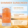 Face Shimmer Sunscreen SPF40,Glitter Body Glow Suncream Stick,Lightweight & Water
