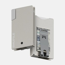 Shuffle Wallet Deck-of-Cards Opening Wallet with RFID Blocking, Slim Modular Design to Holds 6 Cards, Money Clip Wallet - Color: Raw Titanium | Titanium