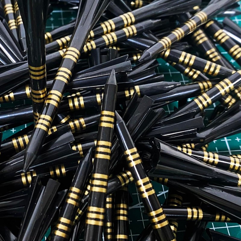 XSMSGO Plastic Golf Tees with Stripe 3-1/4" Professional Performance Series