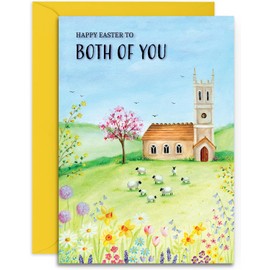 To Both Of You Happy Easter Card - A5 Size with Envelope