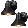 Brightever Outdoor Lanterns, 2-Pack Exterior Light Fixtures, Waterproof Anti-Rust Black