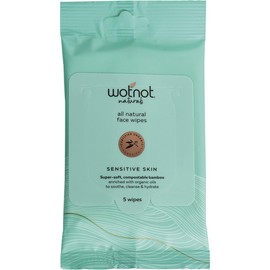 Wotnot Natural Organic Sensitive Facial Wipes for All Skin Types 5 Pack, 5 count Pack of 1