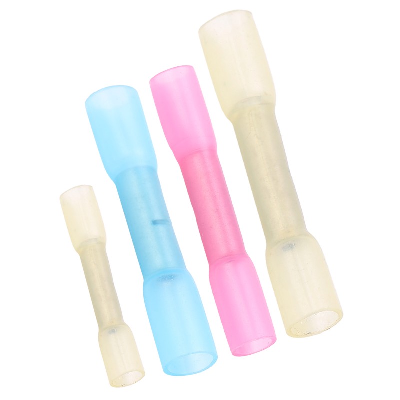 100Pcs Heat Shrink Terminals Butt Connectors Kit Waterproof Electrical Wire