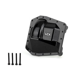 LCX Racing 1/6 RC Crawler Car CNC Aluminium Front Axle Rear Axle AR90 Differential Cover Axle Housing Differential Cover for RC Car Axial SCX6 AXI05000, Upgrades Patrs Accessories (Black)