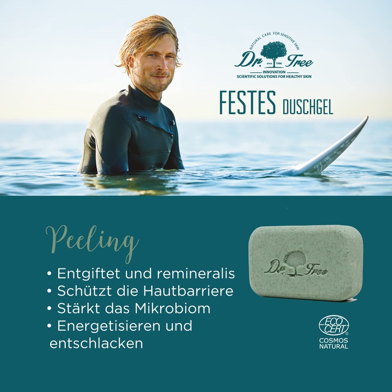 Dr. Tree Solid Shower Gel Exfoliating Scrub Especially for Sensitive