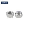 sourcing map 20Pcs 7/16"-14 Nylon Insert Hex Lock Nuts, 316
