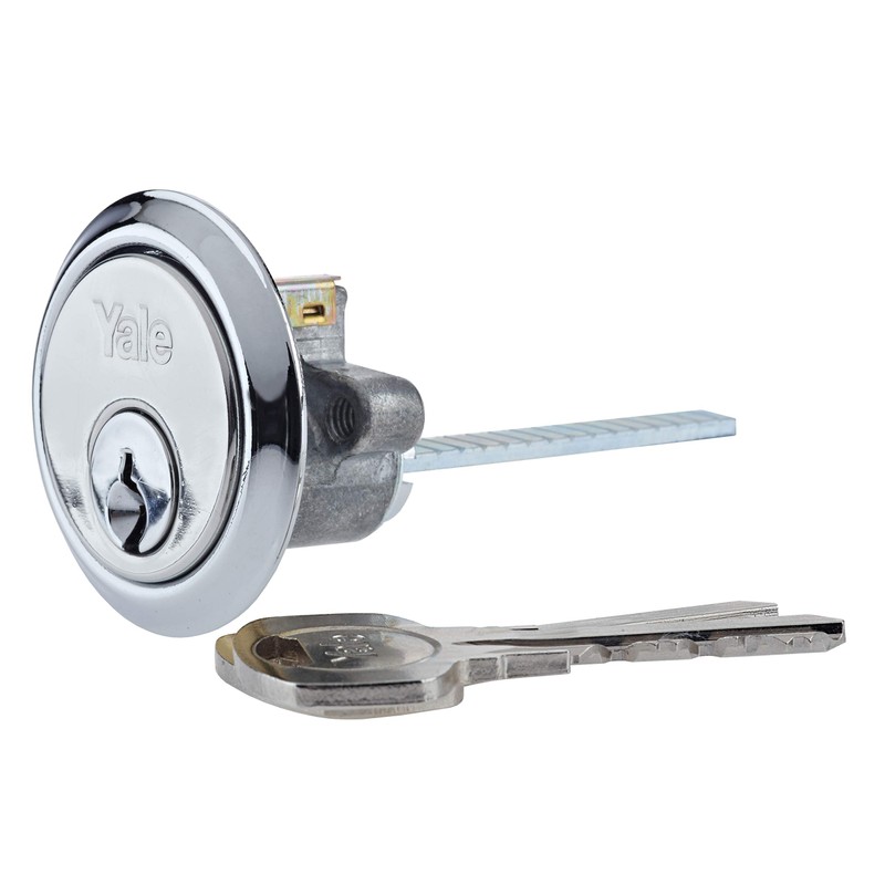 Yale Replacement Rim Cylinder, Suitable for Doors, 4 Keys Provided,