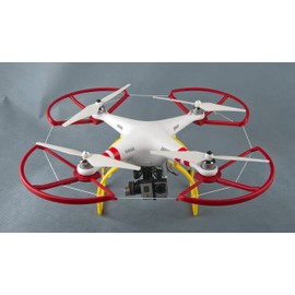 SummitLink Snap On/Off Prop Guards 4X Red for DJI Phantom 1 2 3 Quick Connect Tool Free