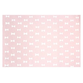 miwaki Placemat, Fabric, For Children, Girls, Kindergarten, Nursery School, 1 Piece, Simple, With Name Tag, Motif, Ribbon, Pink S