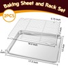 P&P CHEF Stainless Steel Baking Sheet Set with Rack, 17.5