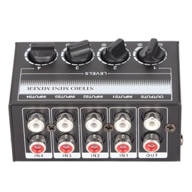 CX400 4 Channel Passive Mixer Portable Professional Stereo Mini Mixer for Recording Studio Console Stage Small Club