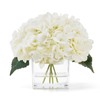 JOJOWOO Faux Hydrangea Flowers in Vase, Small Silk Flowers in