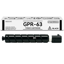 MEZOO GPR-63 GPR63 Black Toner Cartridge High Yield Compatible with Canon GPR63 4766C003AA Toner Cartridge Replacement for Canon ImageRUNNER Advance DX 6855i 6860i 6870i Printer(1-Pack)