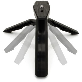 iGadgitz 2 in 1 Pistol Grip Stabilizer and Mini Lightweight Table Top Stand Tripod + Universal Smartphone Holder Mount Bracket Adapter