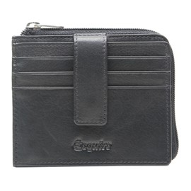 Esquire Oslo Credit Card Holder RFID Leather 10.5 cm, black, Standard size, rfid wallet