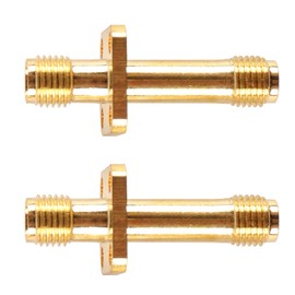 Gorise 2 Stück SMA-Buchse auf SMA-Buchse, 4-Loch-Plattenmontage, HF-Koaxialstecker, 50-Ohm-Beschichtungsflansch, Chassismontage, Lötadapter für WiFi-Koaxialantenne