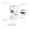 TAYAMA 33 lbs. Capacity Rice Dispenser Grain Storage Container, White