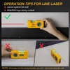 PREXISO 2-in-1 Line Laser Level Mini Torpedo Level 30 Ft