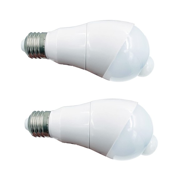 LED Light Bulb with Motion Sensor, Light and Dark Sensor, Diagonal, Automatic On/Off, 360 Degree Rotation, Detection Angle Adjustment, Sensor Light, Motion Sensor, For Entryways, Hallways, Parking