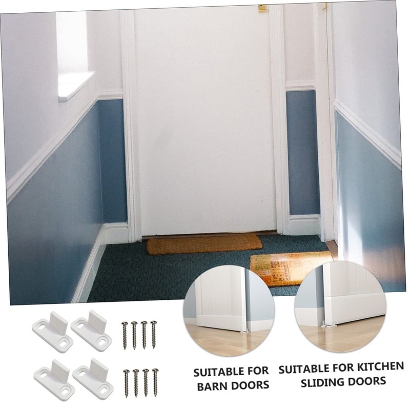 DOITOOL 6 Sets Sliding Door Track Guide, Barn Door Floor