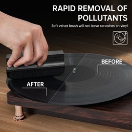 AKOZLIN Vinyl Record Cleaning Brush Kit - Premium LP Cleaner Set 6-in-1 Record Cleaner Supplies