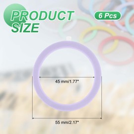 PATIKIL Anillo adaptador magnético redondo universal, 6 unidades, anillo calcomanía ultrafino, anillo de metal calcomanía para fundas de teléfono, soporte de carga inalámbrica, kit de conversión de