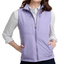 SCOTTeVEST LightEST Vest for Women - 16 Hidden Pockets - Lightweight Water Repellent for Travel & More (Purple Haze, Medium)