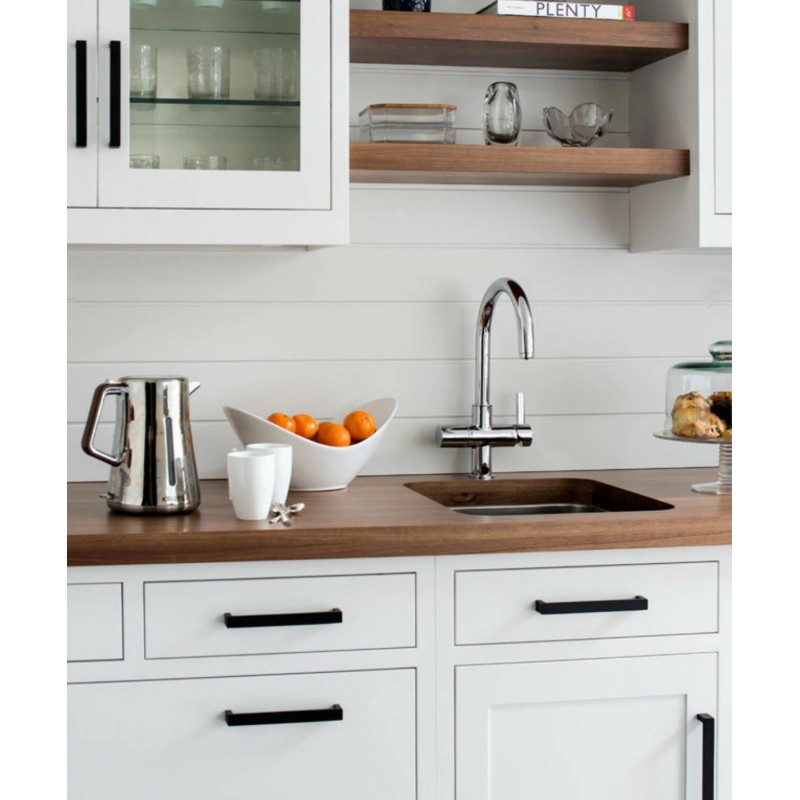 Gobrico 12mm 1/2" Black Kitchen Square Cabinet Handles Drawer Pull