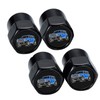 4Pack Anti-Corrosion Tire Valve Stem Caps Metal Black fit for