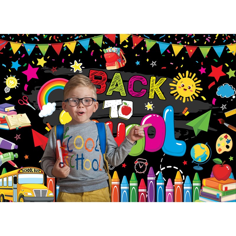 Back to School Backdrop Banner First Day of School Backdrop